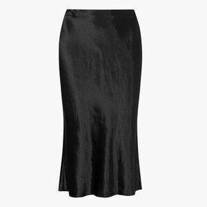 VINCE Bias-Cut Satin Slip Skirt – Black – Excellent Condition